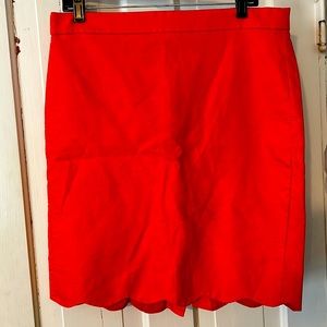 2/$15 J. Crew Orange High-Waisted Pencil Skirt